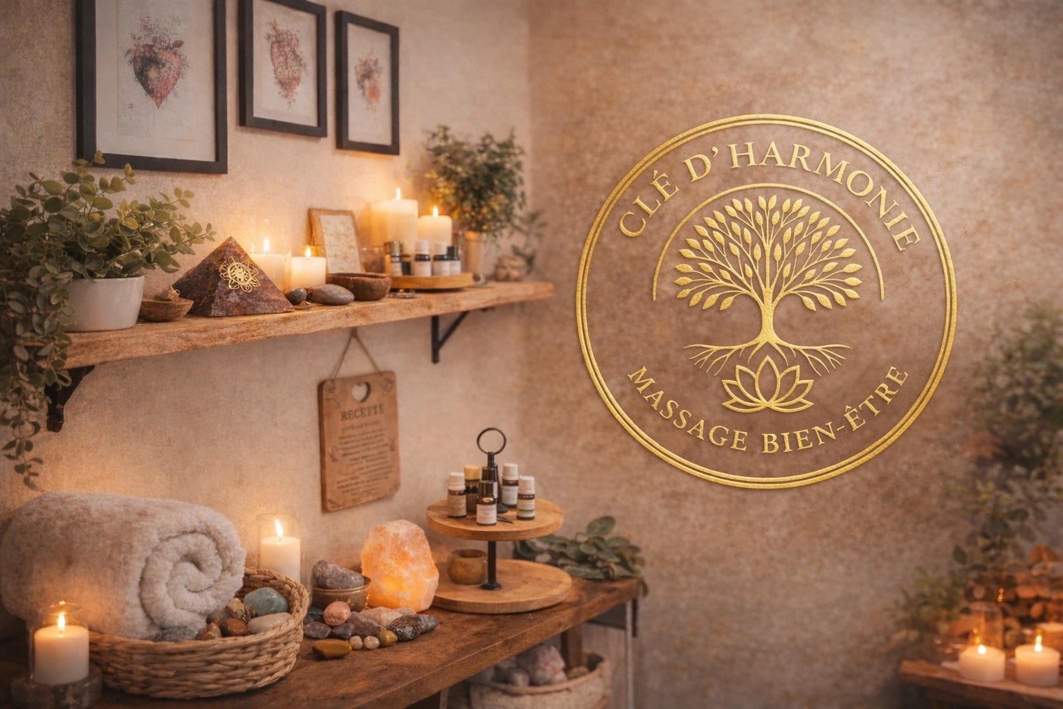 Séance de massage intuitif personnalisé au cabinet Clé d'Harmonie au Pontet